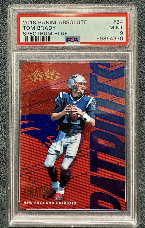 2018 Panini Absolute #64 Tom Brady PSA 9 Spectrum Blue