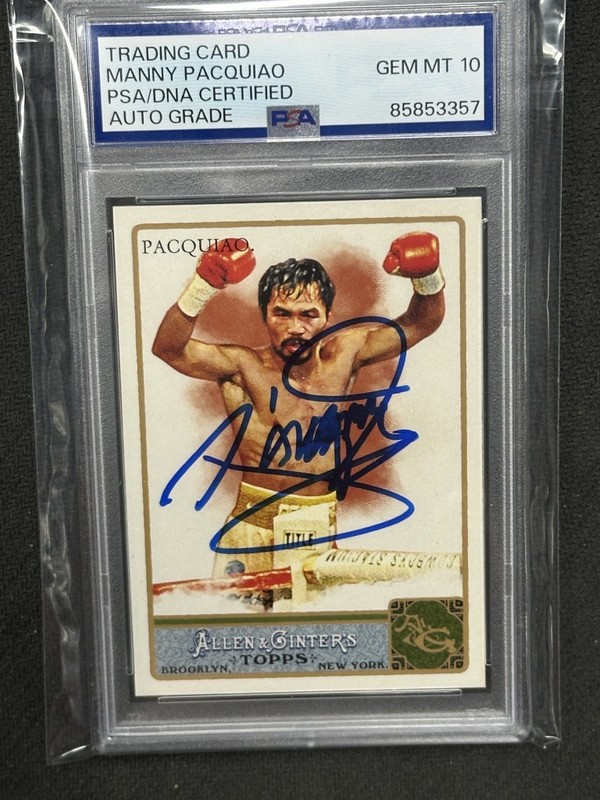 Manny Pacquiao 2011 Allen Ginter Hand Signed Auto PSA Auto 10 Boxing #262