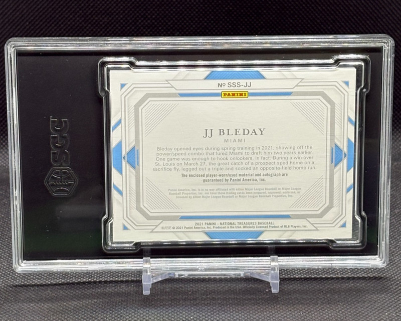 JJ Bleday 2021 Panini National Treasures Baseball Patch Auto 25/25 SGC 8.5 / 10 view 2