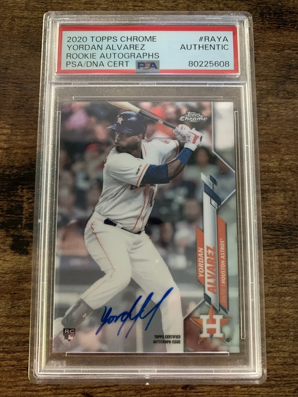 2020 Topps Chrome Yordan Alvarez Rookie Autograph RC Auto PSA Authentic