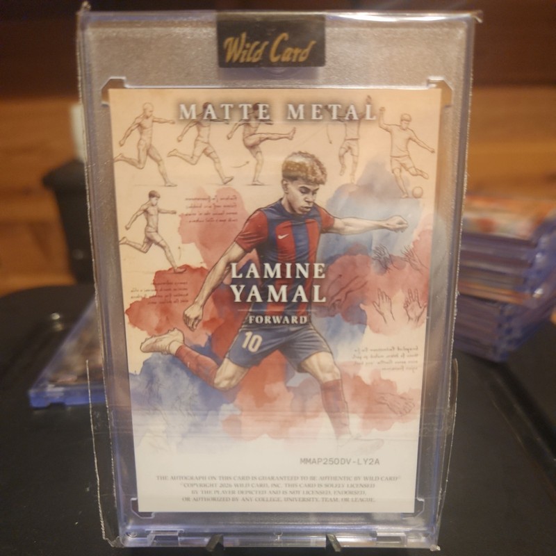 Lamine Yamal Wild Card Matte Metal Artist Proof True 1/1 Soccer  Auto  view 2