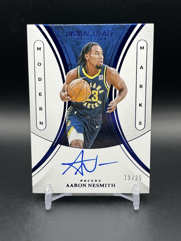 2024-25 Immaculate Modern Marks AARON NESMITH Auto /25 Blue #MM-AAN Pacers
