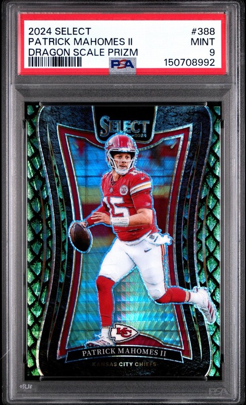 PATRICK MAHOMES 2024 SELECT DRAGON SCALE /81 SUITE LEVEL - PSA 9
