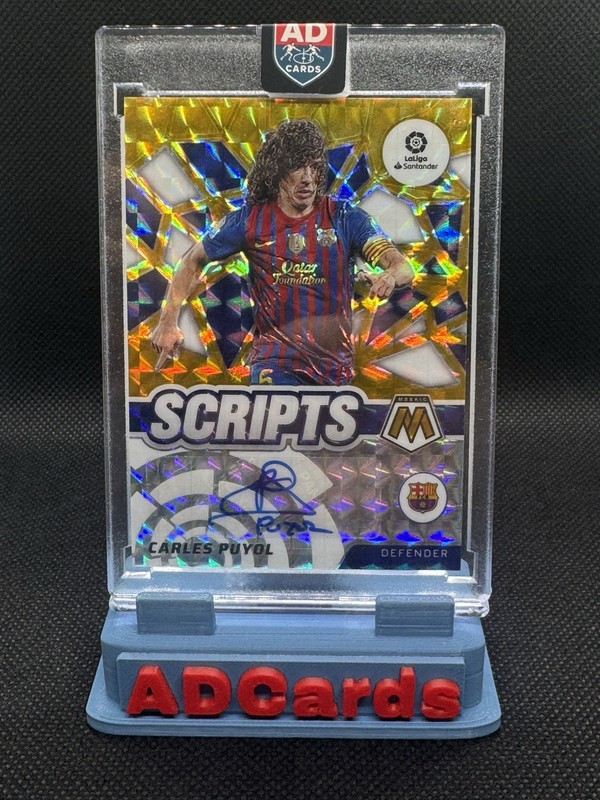 Carles Puyol Prizm Mosaic Scripts Gold Auto /10