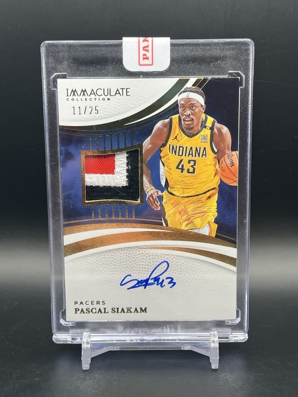 2024-25 Immaculate Game-worn Patch Auto PASCAL SIAKAM /25 Gold #PAU-PSC Pacers