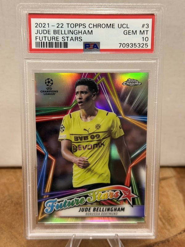 2021-22 Topps Chrome UCL Jude Bellingham Future Stars #3 PSA 10 Dortmund