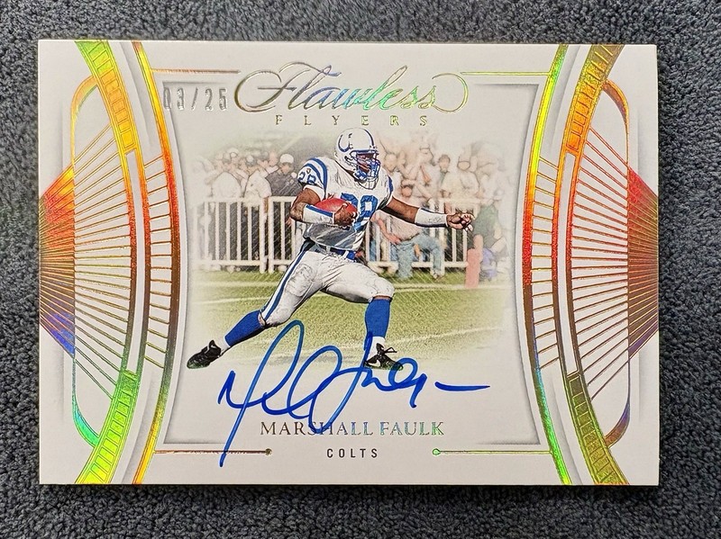 2024 Panini Flawless Flawless Flyers 3/25 Marshall Faulk #FF-MFK Auto HOF