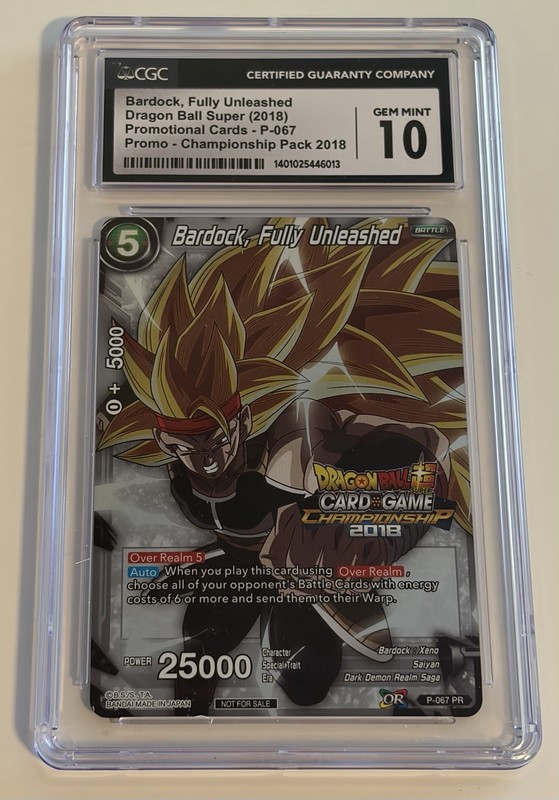 CGC 10 2018 Bardock, Fully Unleashed Dragon Ball Super Promotional Cards - P-067