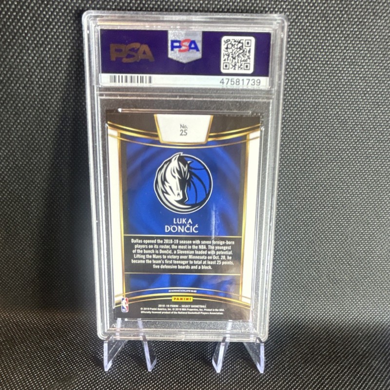 Panini Select 2018-19 Concourse Luka Doncic Rookie #25 Dallas Mavericks PSA 9 view 2