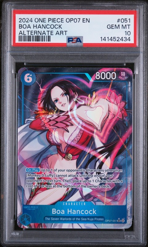 ONE PIECE OP07-500 YEARS IN THE FUTURE 051 BOA HANCOCK ALTERNATE ART PSA 10
