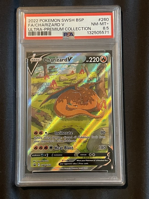 Charizard V #260 PSA 8.5 Sword & Shield Promo Graded SWSH