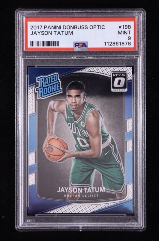 Panini 2017-18 Donruss Optic Jayson Tatum Rated Rookie RC #198 PSA 9
