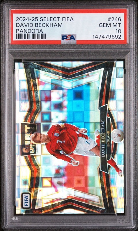 2024-25 Panini Select Premier League David Beckham #246 Pandora Prizm PSA 10