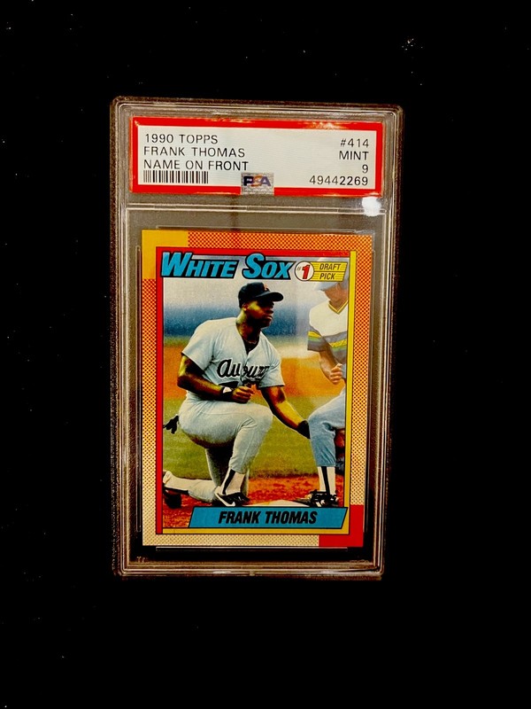 Topps 1990 Frank Thomas RC #414 Name on Front PSA 9 Chicago White Sox