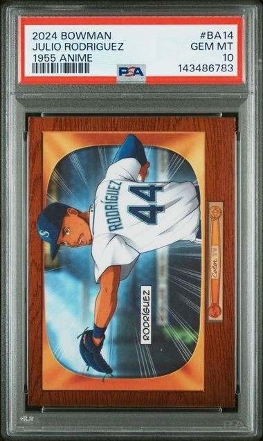 2024 BOWMAN JULIO RODRIGUEZ 1955 ANIME #BA-14 PSA 10