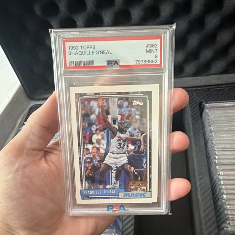 Topps 1992-93 Shaquille O'Neal Rookie #362 Orlando Magic PSA 9 NBA