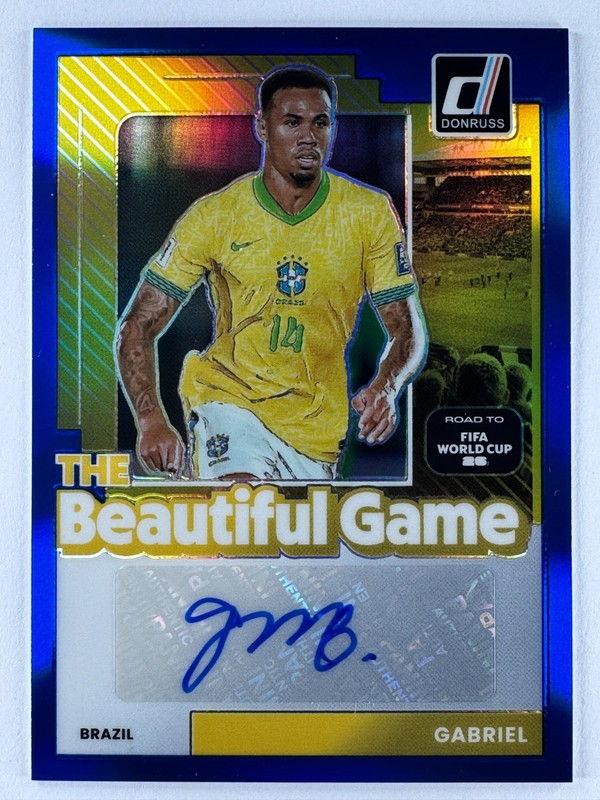 GABRIEL 2025-26 Donruss FIFA #BG-G Beautiful Game BLUE PRIZM /199 AUTO Brazil