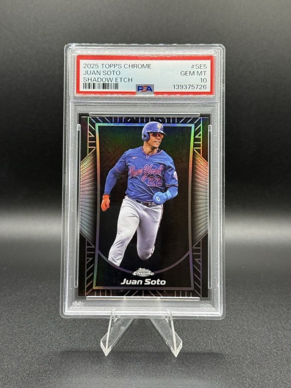 2025 Topps Chrome SHADOW ETCH JUAN SOTO PSA 10  ✅