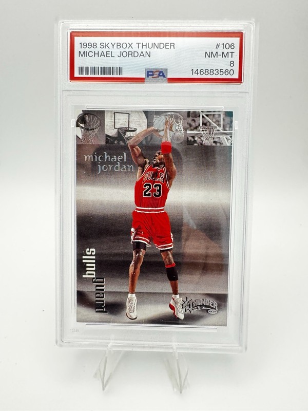 SkyBox 1998-99 Thunder #106 Michael Jordan PSA 8 Chicago Bulls Base Set