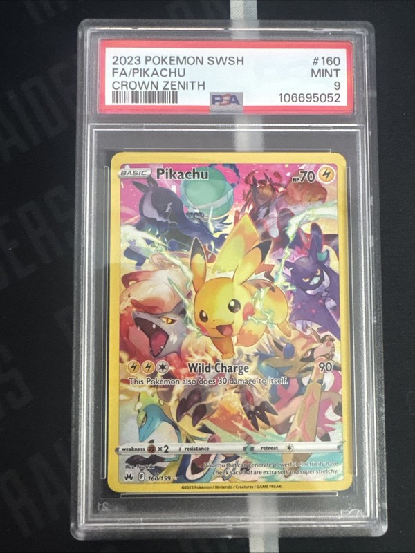 2023 Pokemon SWSH Crown Zenith Pikachu #160/159 PSA 9