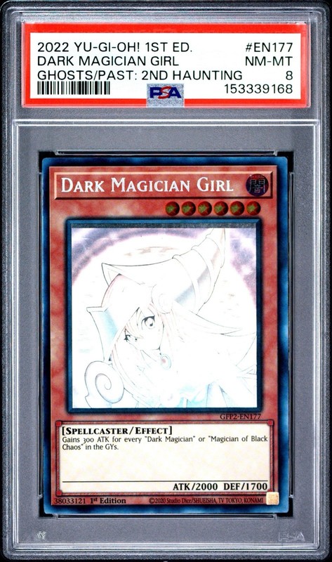 Yu-Gi-Oh Dark Magician Girl 1st Edition Ghost Rare Card GFP2-EN177