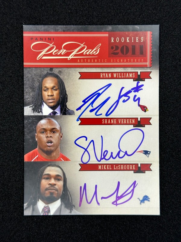 2011 National Treasures Pen Pals Auto #10 Williams, Vereen, LeShoure, Murray /15