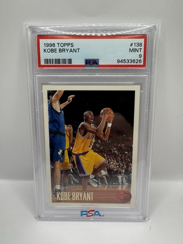 Topps 1996-97 Kobe Bryant Rookie #138 PSA 9 Los Angeles Lakers NBA