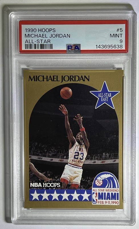 1990 HOOPS ALL-STAR #5 MICHAEL JORDAN PSA 9