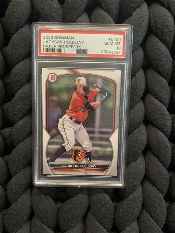 Jackson Holliday 2023 Bowman Paper PSA 10 Gem Mint Orioles MLB #1 Prospect #BP20