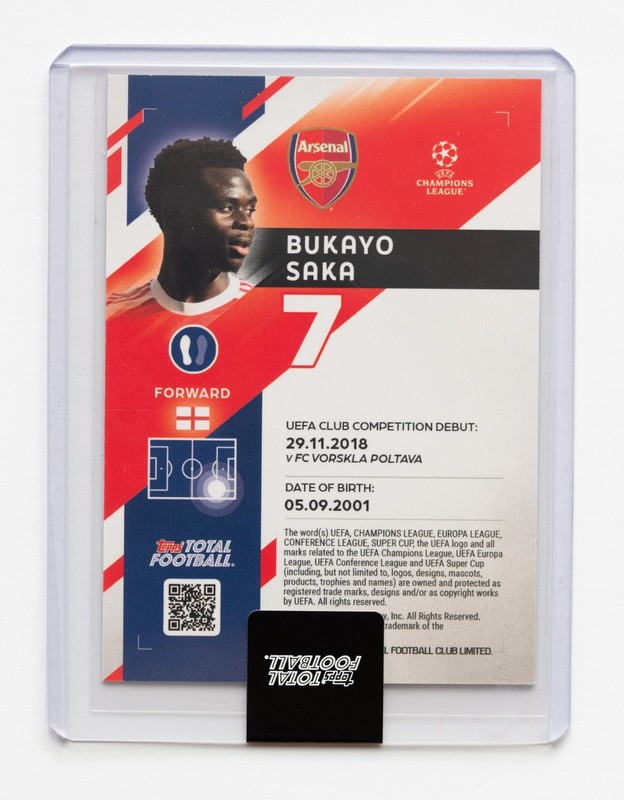 2025-26 Topps Total Football - Bukayo Saka - /99 UCC Greatest Show #675 view 2