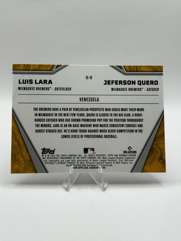 Luis Lara Jefferson Quero 2024 Bowman Chrome Intl Impact II-9 Venezuela view 2