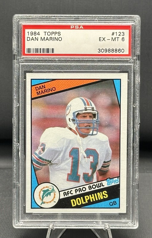 1984 Topps - Dan Marino #123 (RC) Rookie Dolphins PSA EX-MINT 6
