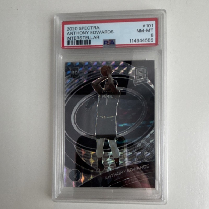 2020 Panini Spectra Anthony Edwards Interstellar RC /49 PSA 8 🔥 SSP