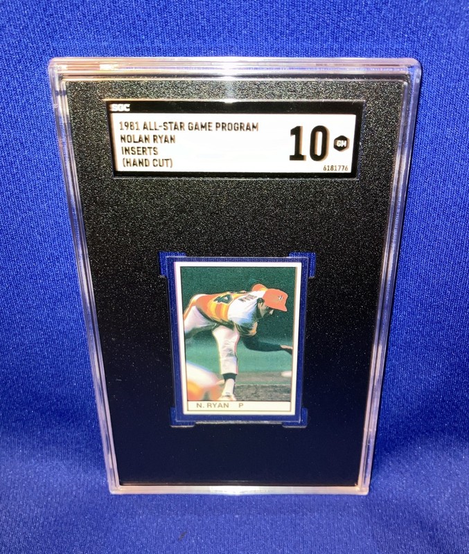 1981 NOLAN RYAN SGC 10 POP 1/1 RARE v TOPPS RC AS GAME INSERTS GEM MINT HOF CARD