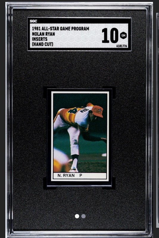 1981 NOLAN RYAN SGC 10 POP 1/1 RARE v TOPPS RC AS GAME INSERTS GEM MINT HOF CARD view 2
