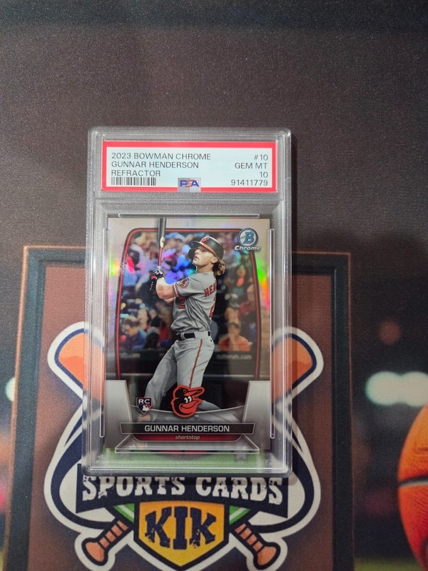 2023 Bowman Chrome GUNNAR HENDERSON Refractor RC /499 PSA 10 Rookie