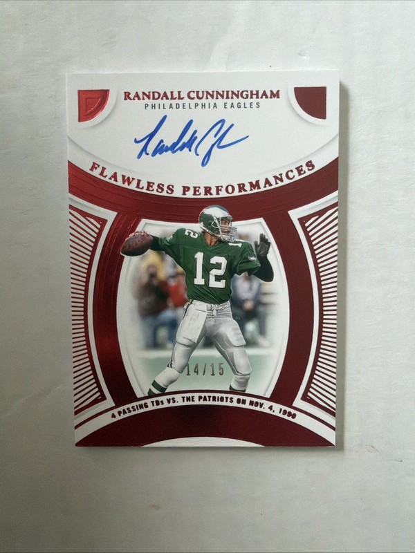 Panini Flawless 2025 Flawless Performances Auto /15 Randall Cunningham Eagles