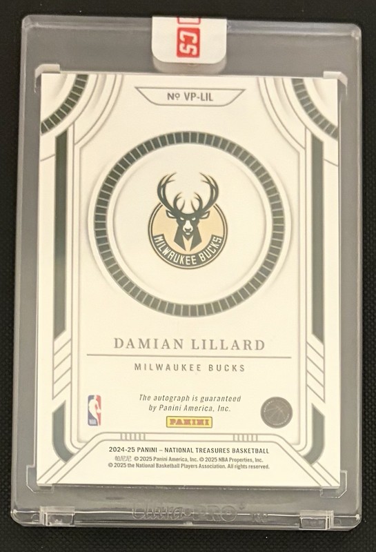 2024-25 National Treasures Damian Lillard Viewpoint Bronze On Card Auto /15 SSP view 2