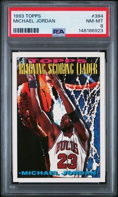 1993-94 Topps - Scoring Leader Michael Jordan #384 PSA 8