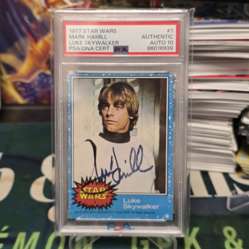 1977 Star Wars Luke Skywalker #1 RC PSA 10 Autograph