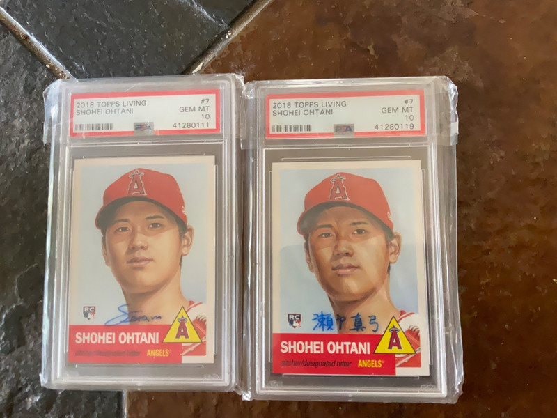 2 PSA Gem Mint 10 2018 Topps Living Shohei Ohtani #7 Artist Mayumi Seto Auto