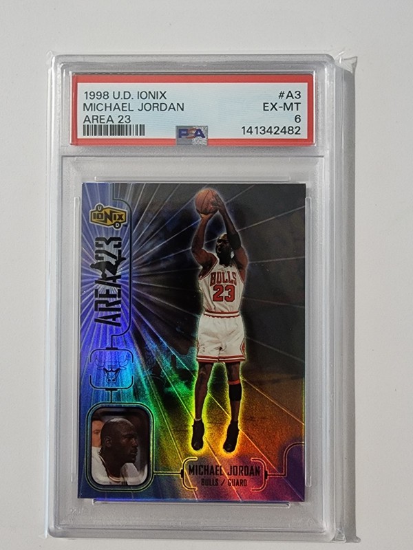 1998 UD IONIX AREA 23 #A3 MICHAEL JORDAN PSA 6
