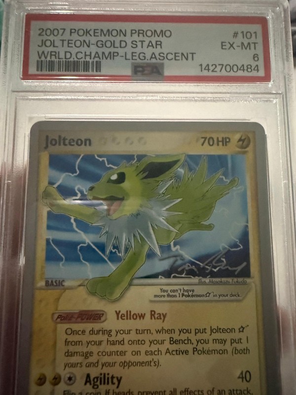 2007 pokemon promo world championship jolteon gold star