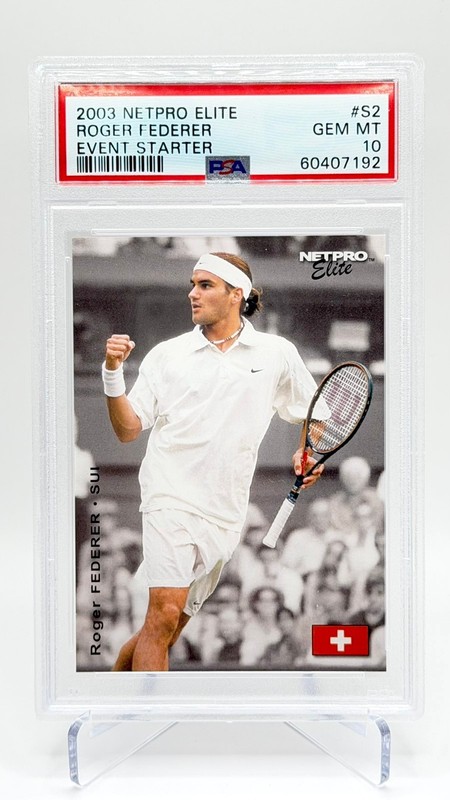 2003 Netpro Elite Event Starter Roger Federer #S2 PSA 10 GEM MINT Rookie RC GOAT