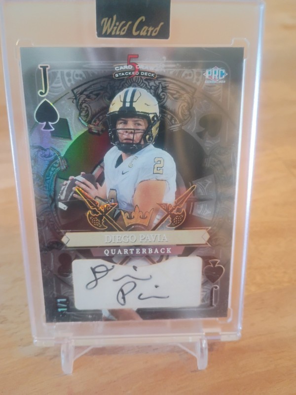 2025 Wild Card 5 Card Draw Football DIEGO PAVIA 1/1 AUTO! Vanderbilt 🔥🔥
