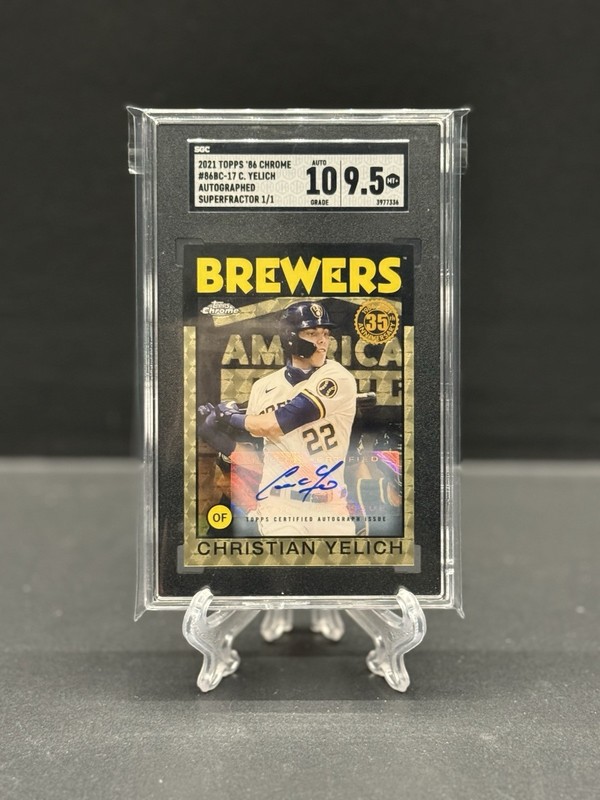 2021 Topps Chrome Silver Pack  Christian Yelich Superfractor Auto 1/1