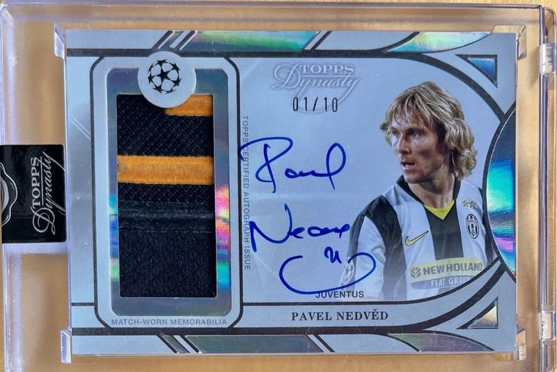 2024-25 Topps Dynasty UEFA Pavel Nedved Patch Auto #1/10 Juventus!