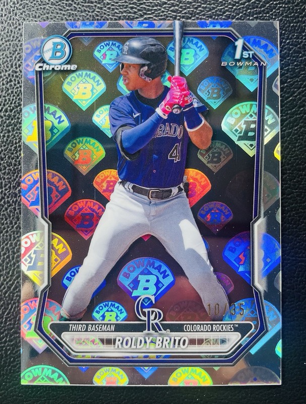 Roldy Brito 2026 Bowman Chrome Mojo Logo Fractor SSP 1st Bowman /35 BCP-21