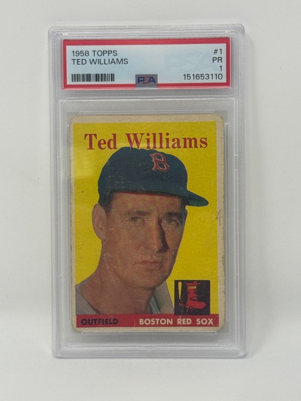 1958 Topps Ted Williams #1 Red Sox PSA PR 1