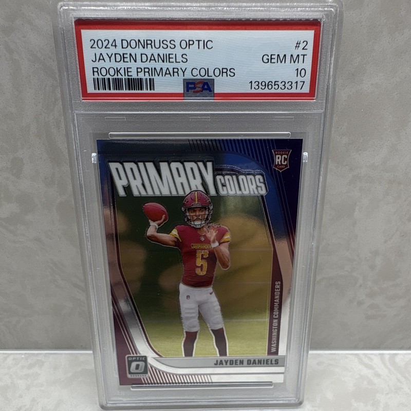 Panini 2024 Donruss Optic Primary Colors Jayden Daniels #2 PSA 10 Commanders NFL